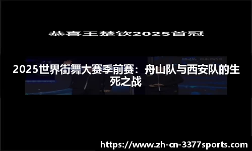 2025世界街舞大赛季前赛：舟山队与西安队的生死之战